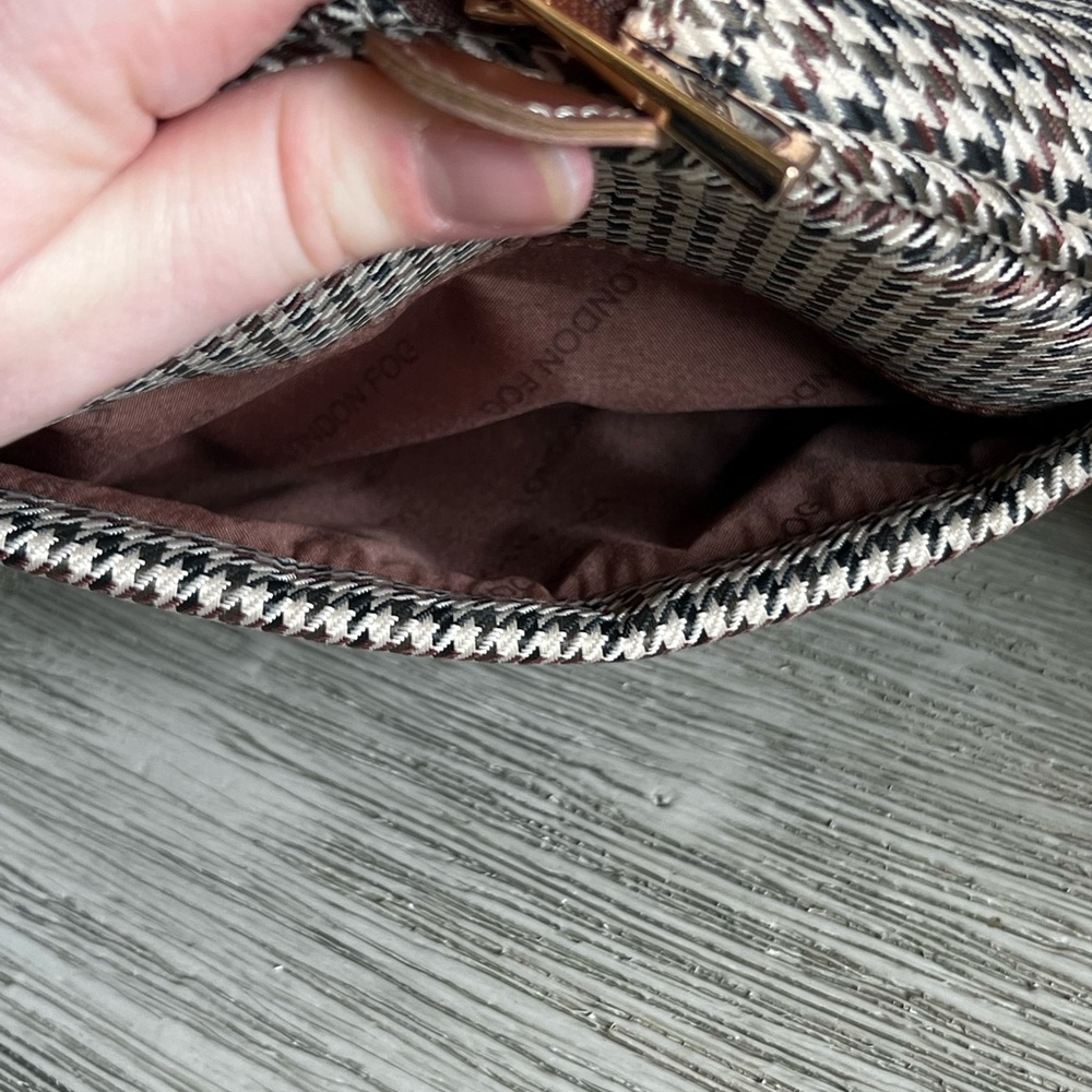 London Fog Brown Houndstooth Travel Bag Set - Picture 14 of 16